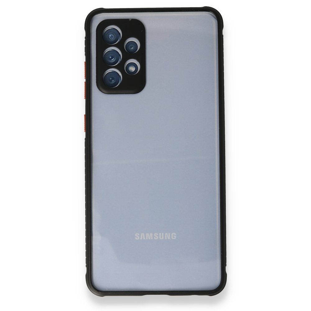 Newface Samsung Galaxy A32 5G Kılıf Miami Şeffaf Silikon  - Siyah