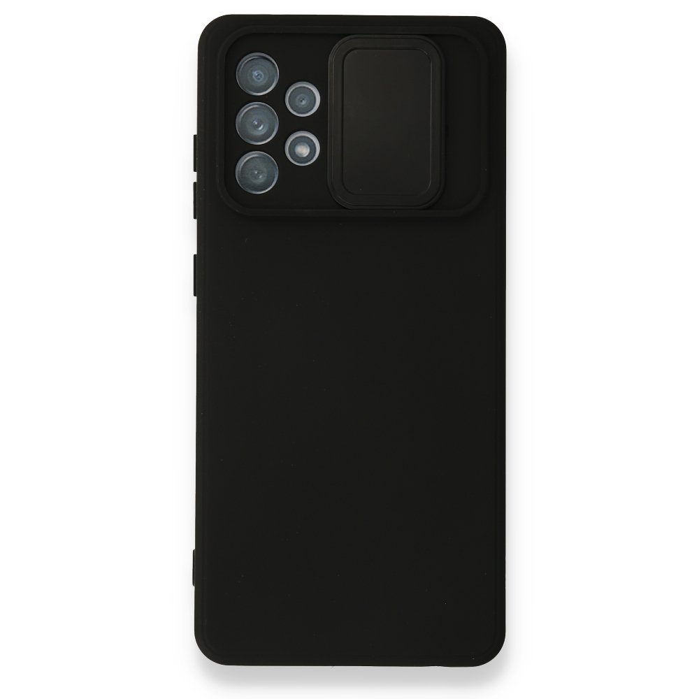 Newface Samsung Galaxy A72 Kılıf Color Lens Silikon - Siyah