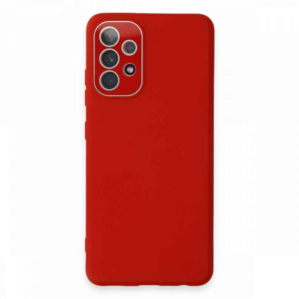 Newface Samsung Galaxy A32 Kılıf Lansman Glass Kapak - Kırmızı