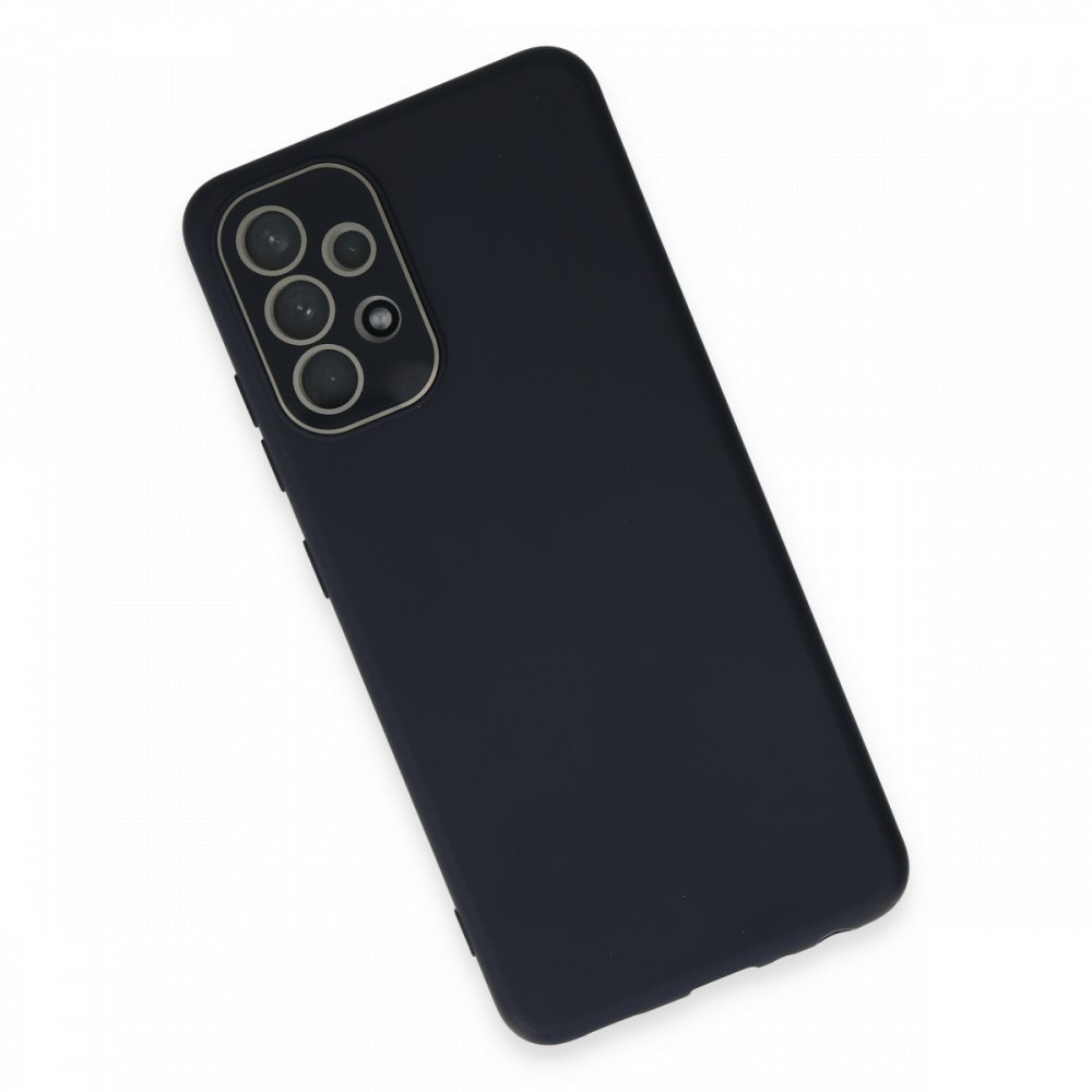 Newface Samsung Galaxy A32 Kılıf Lansman Glass Kapak - Lacivert