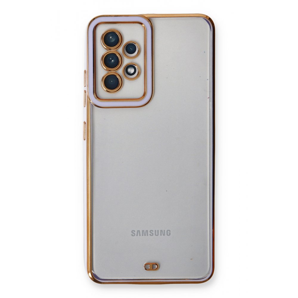 Newface Samsung Galaxy A52S Kılıf Liva Lens Silikon - Lila