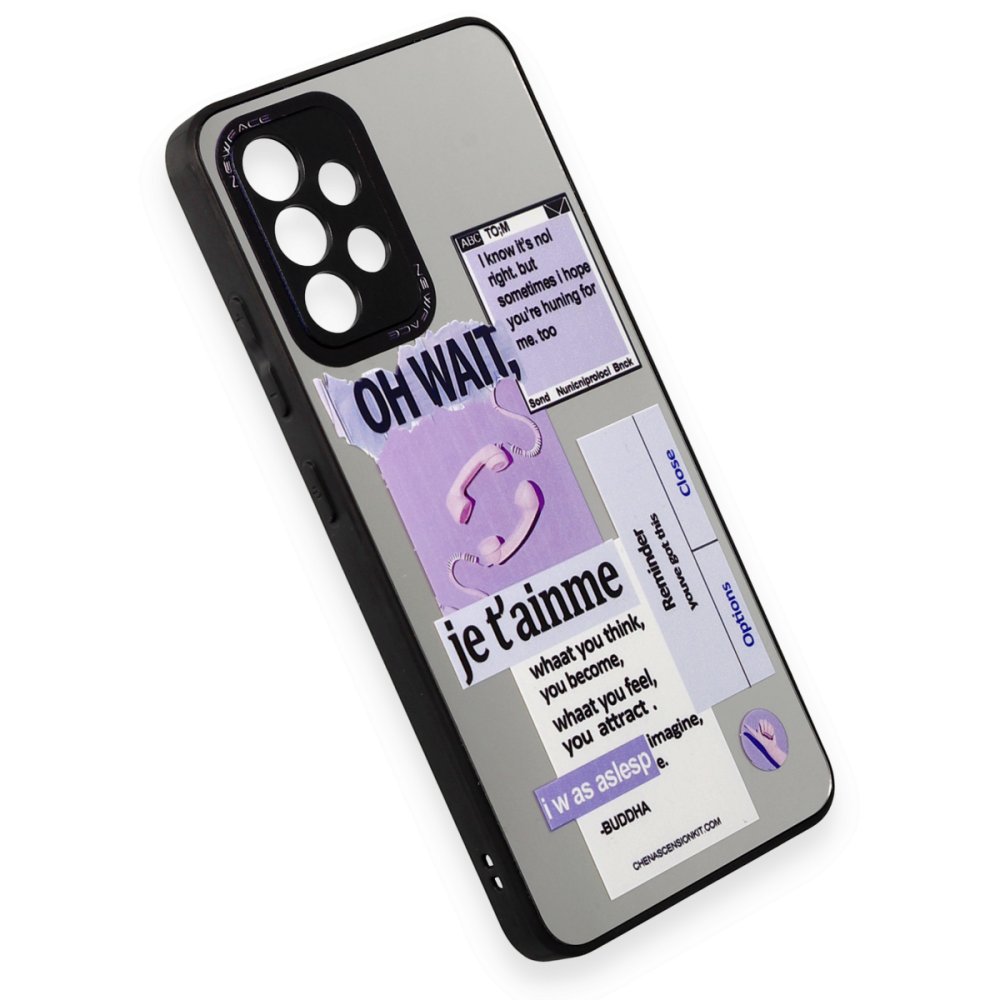 Newface Samsung Galaxy A32 Kılıf Mirror Desenli Kapak - Mirror - 4