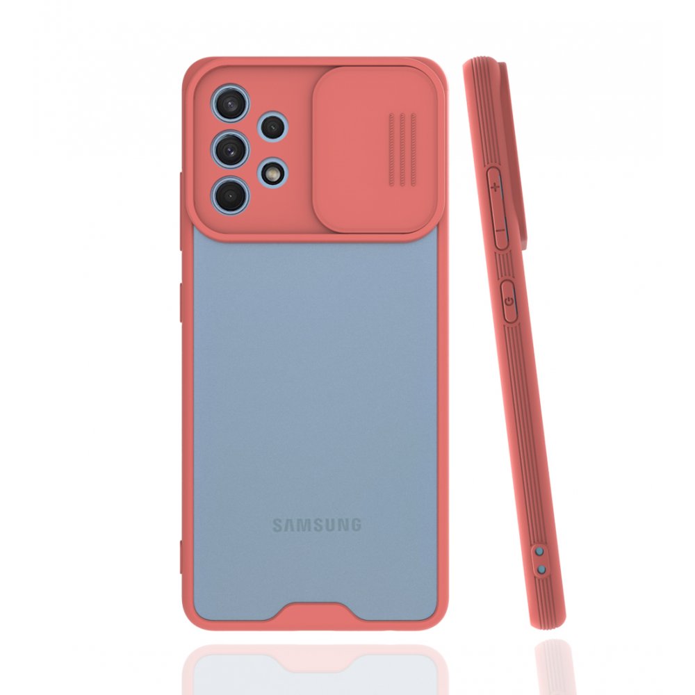 Newface Samsung Galaxy A32 Kılıf Platin Kamera Koruma Silikon - Pembe