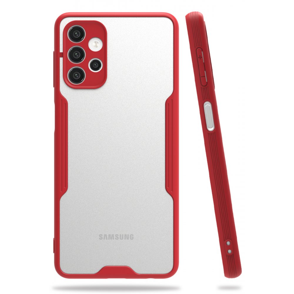 Newface Samsung Galaxy A32 Kılıf Platin Silikon - Kırmızı