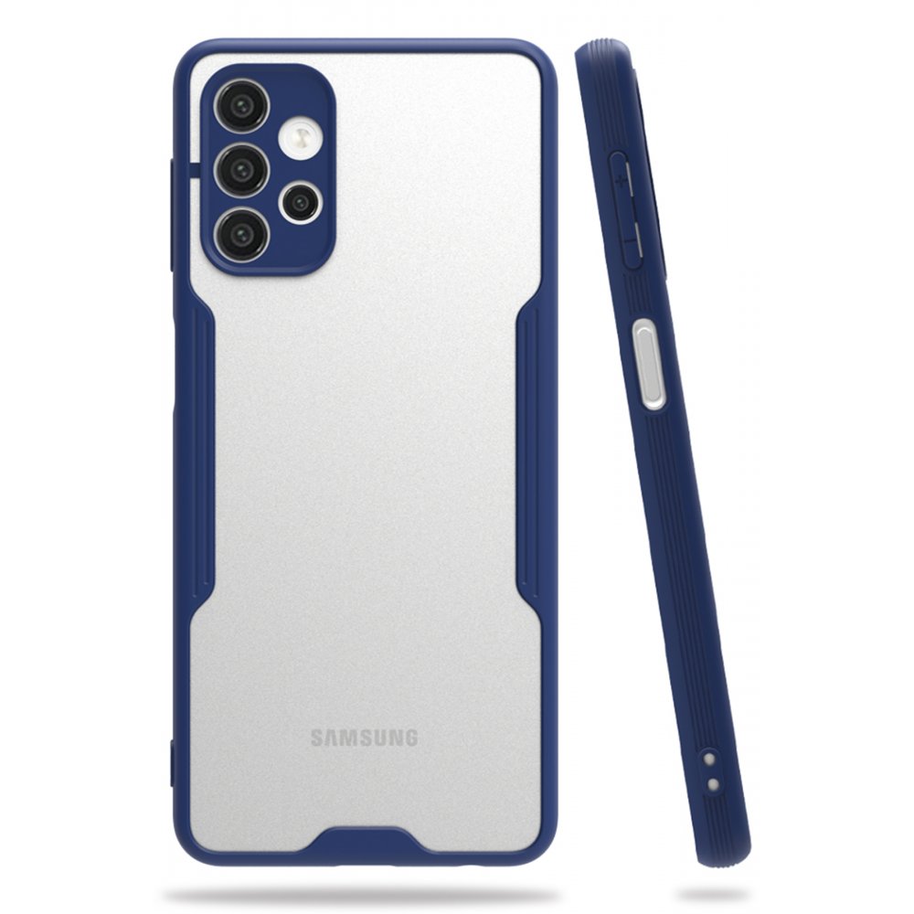 Newface Samsung Galaxy A32 Kılıf Platin Silikon - Lacivert