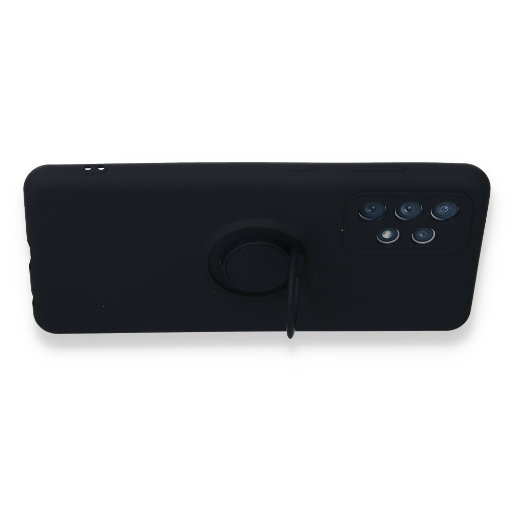 Newface Samsung Galaxy A32 Kılıf Viktor Yüzüklü Silikon - Lacivert