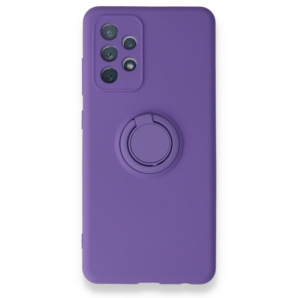 Newface Samsung Galaxy A32 Kılıf Viktor Yüzüklü Silikon - Mor
