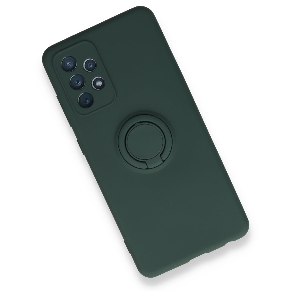 Newface Samsung Galaxy A32 Kılıf Viktor Yüzüklü Silikon - Yeşil