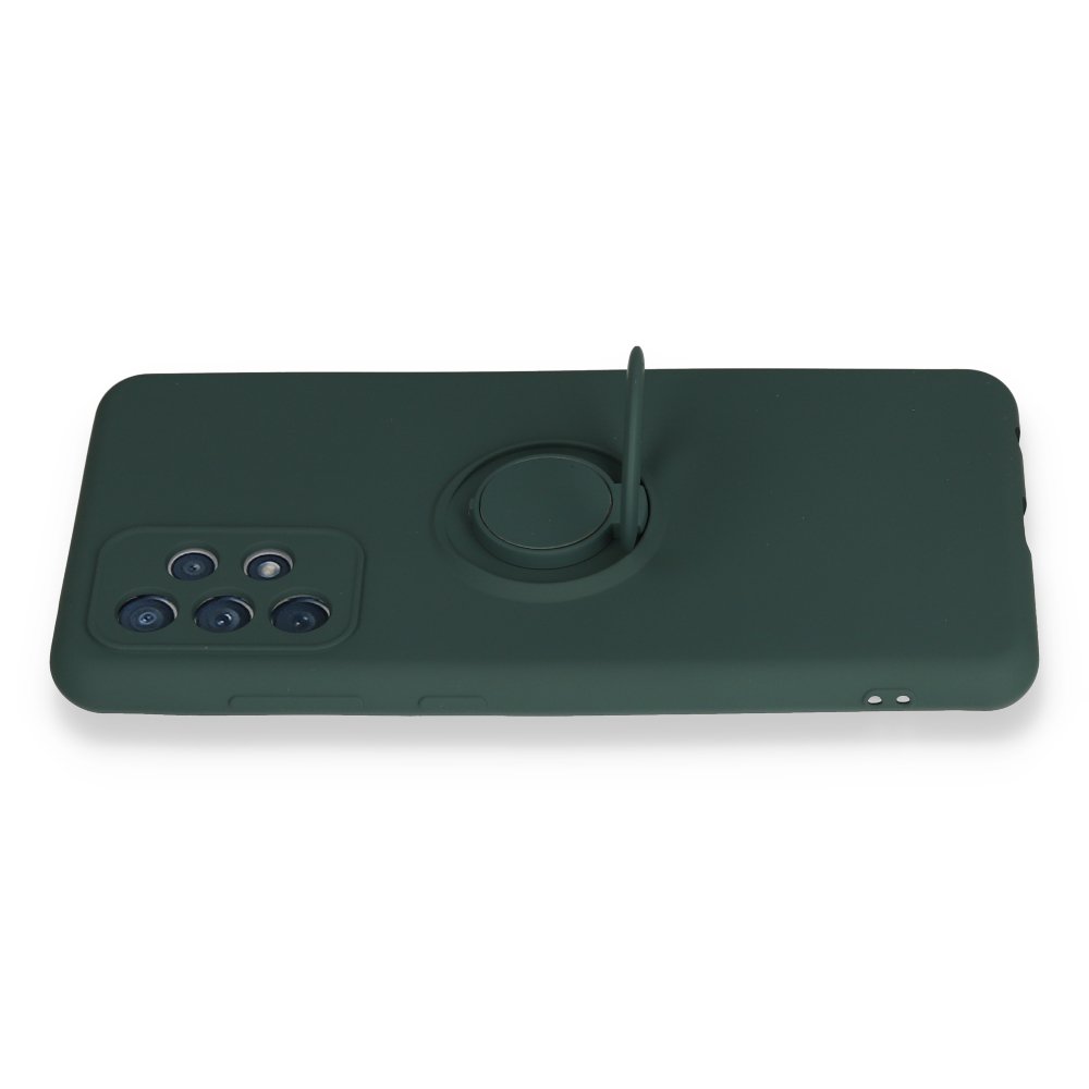 Newface Samsung Galaxy A32 Kılıf Viktor Yüzüklü Silikon - Yeşil