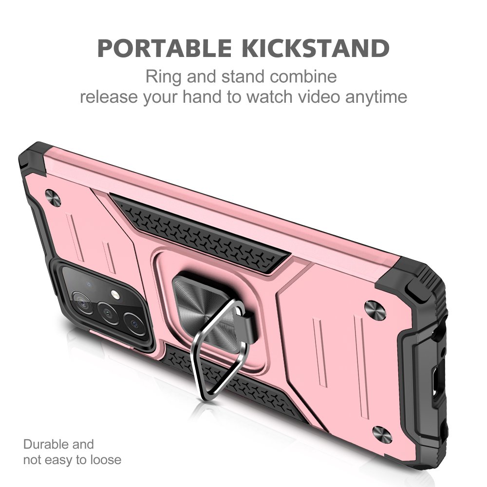 Newface Samsung Galaxy A32 Kılıf Zegna Yüzüklü Silikon Kapak - Rose