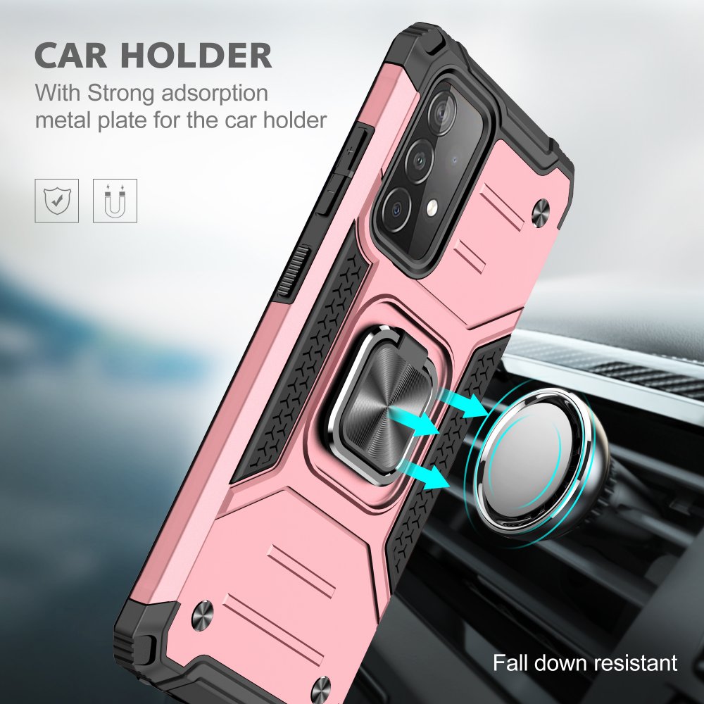 Newface Samsung Galaxy A32 Kılıf Zegna Yüzüklü Silikon Kapak - Rose