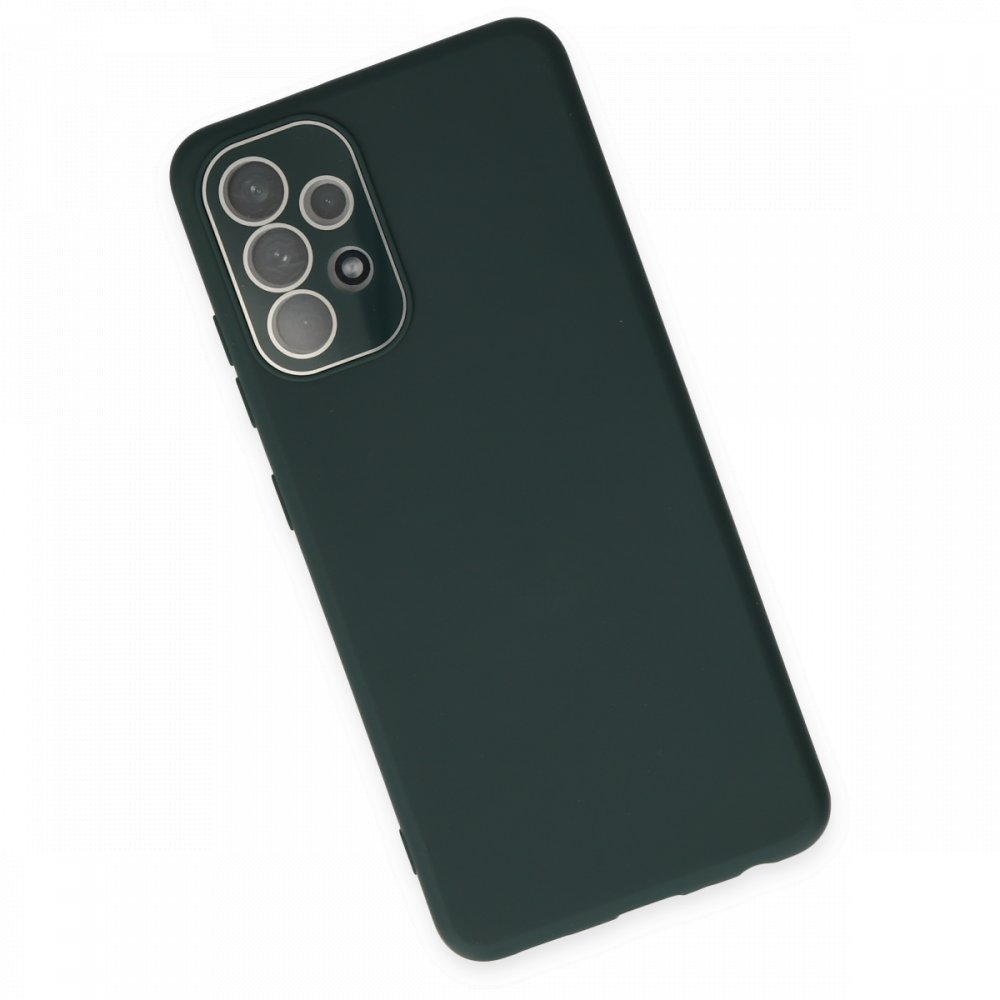 Newface Samsung Galaxy A33 5G Kılıf Lansman Glass Kapak - Koyu Yeşil