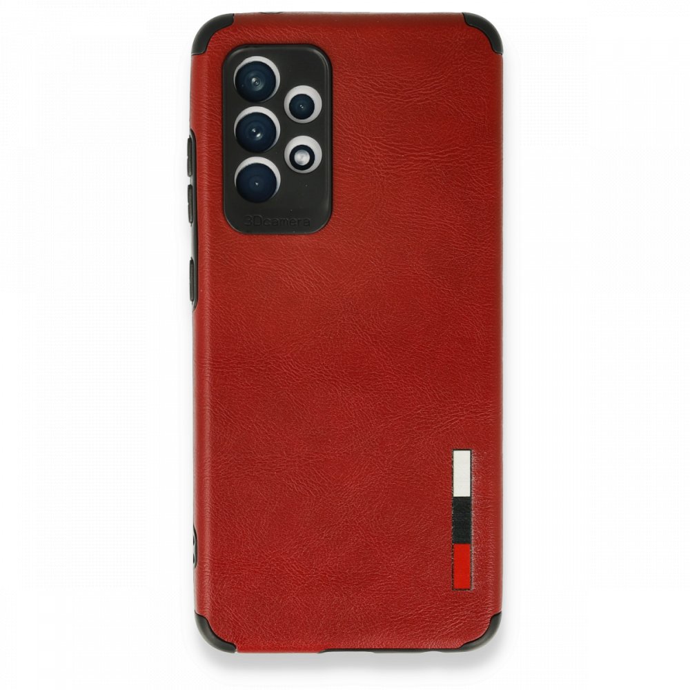 Newface Samsung Galaxy A33 5G Kılıf Loop Deri Silikon - Kırmızı