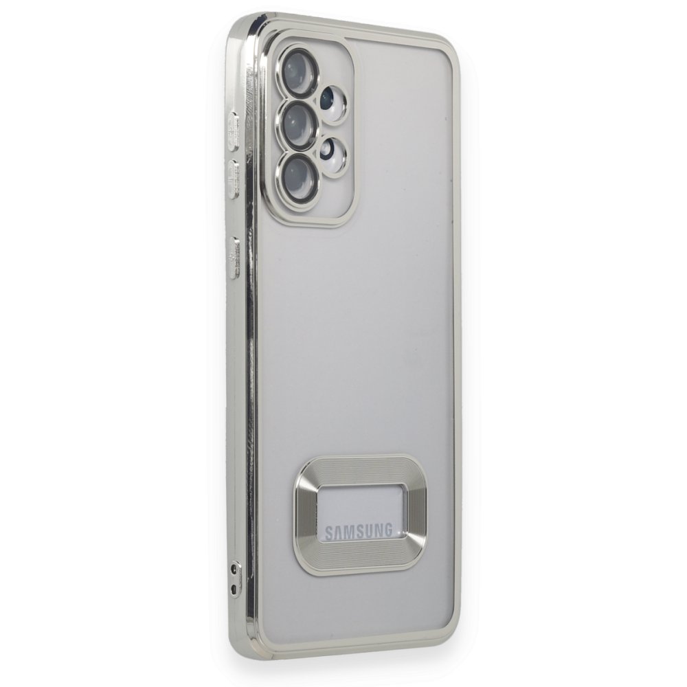 Newface Samsung Galaxy A33 5G Kılıf Slot Silikon - Gümüş