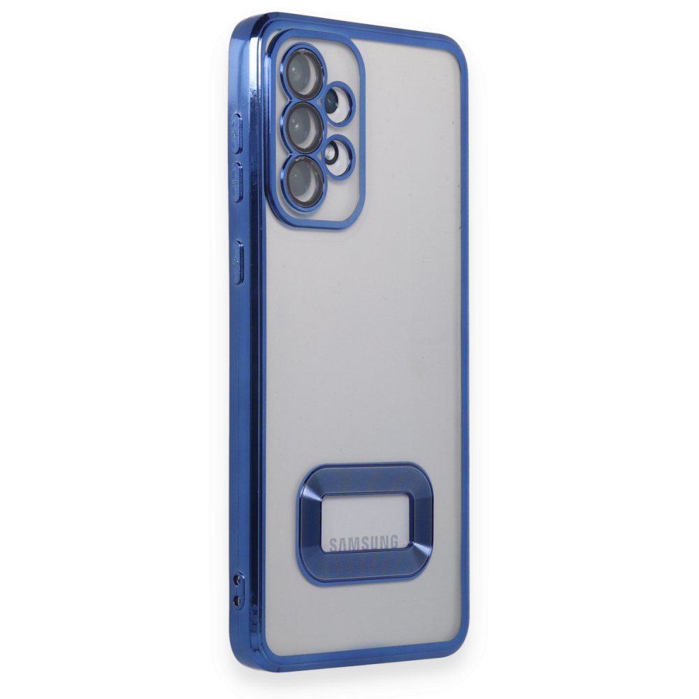 Newface Samsung Galaxy A33 5G Kılıf Slot Silikon - Mavi