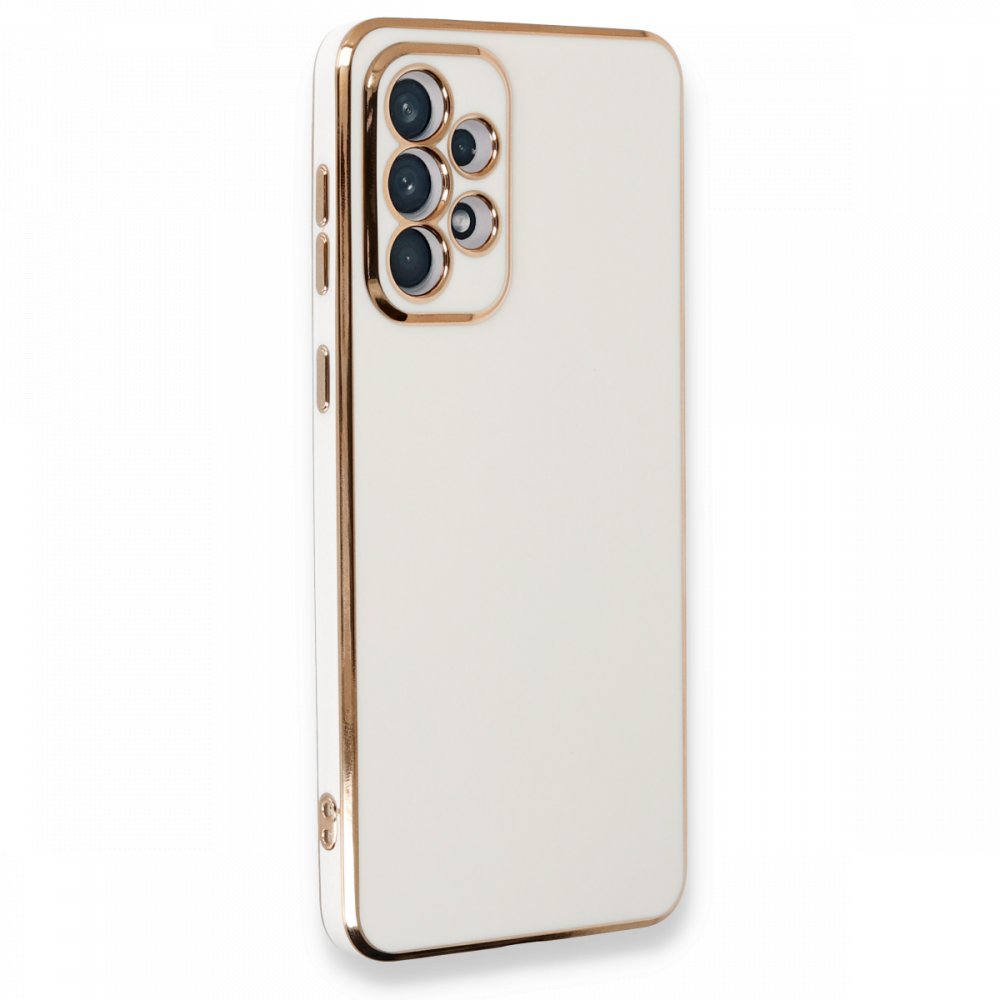 Newface Samsung Galaxy A33 5G Kılıf Volet Silikon - Beyaz