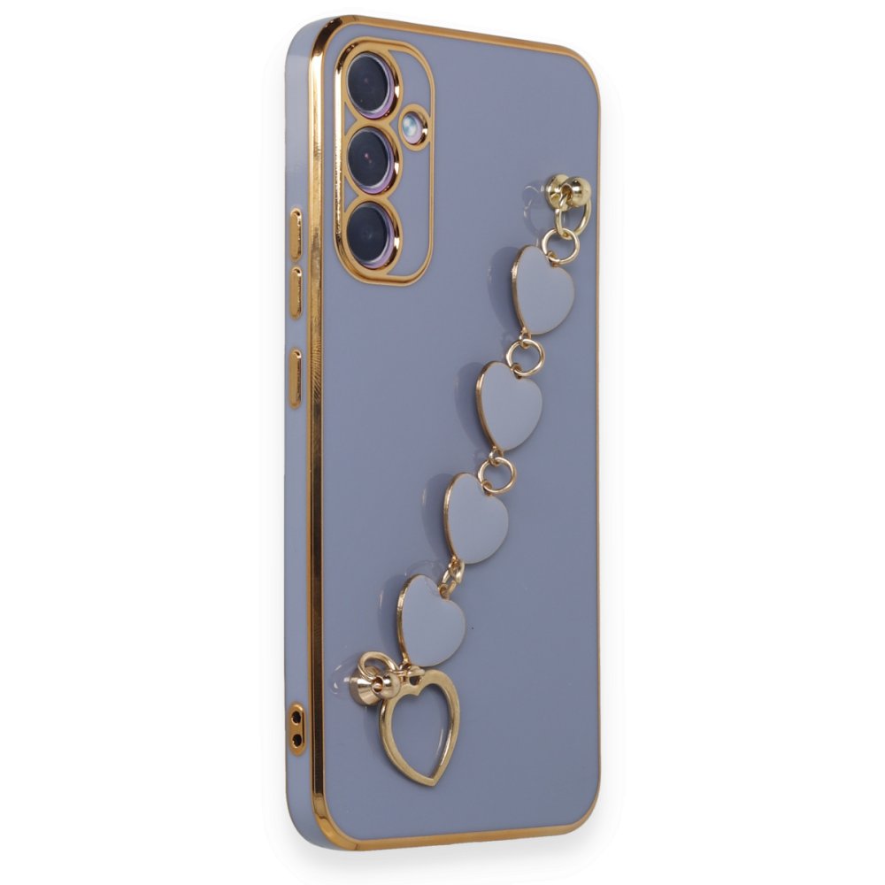 Newface Samsung Galaxy A34 5G Kılıf Esila Silikon - Gri