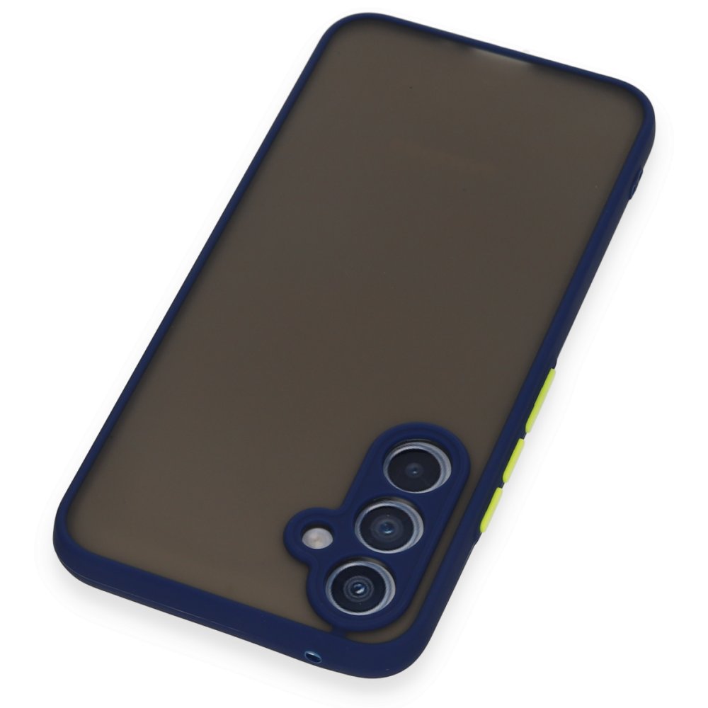 Newface Samsung Galaxy A34 5G Kılıf Montreal Silikon Kapak - Lacivert