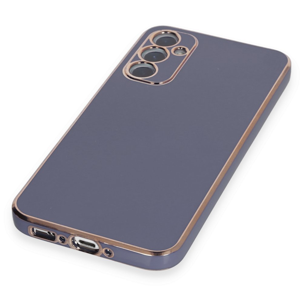 Newface Samsung Galaxy A34 5G Kılıf Volet Silikon - Mavi