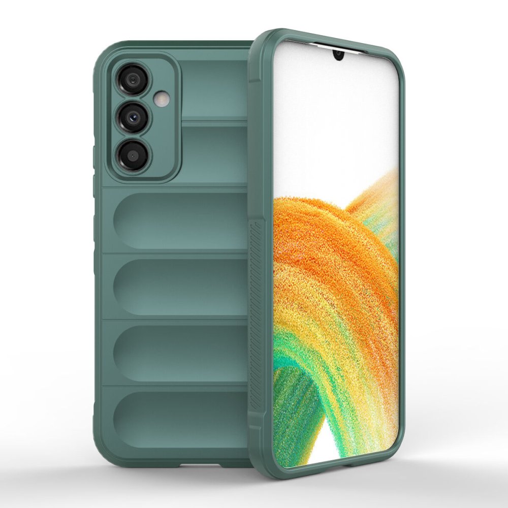 Newface Samsung Galaxy A34 5G Kılıf Optimum Silikon - Koyu Yeşil