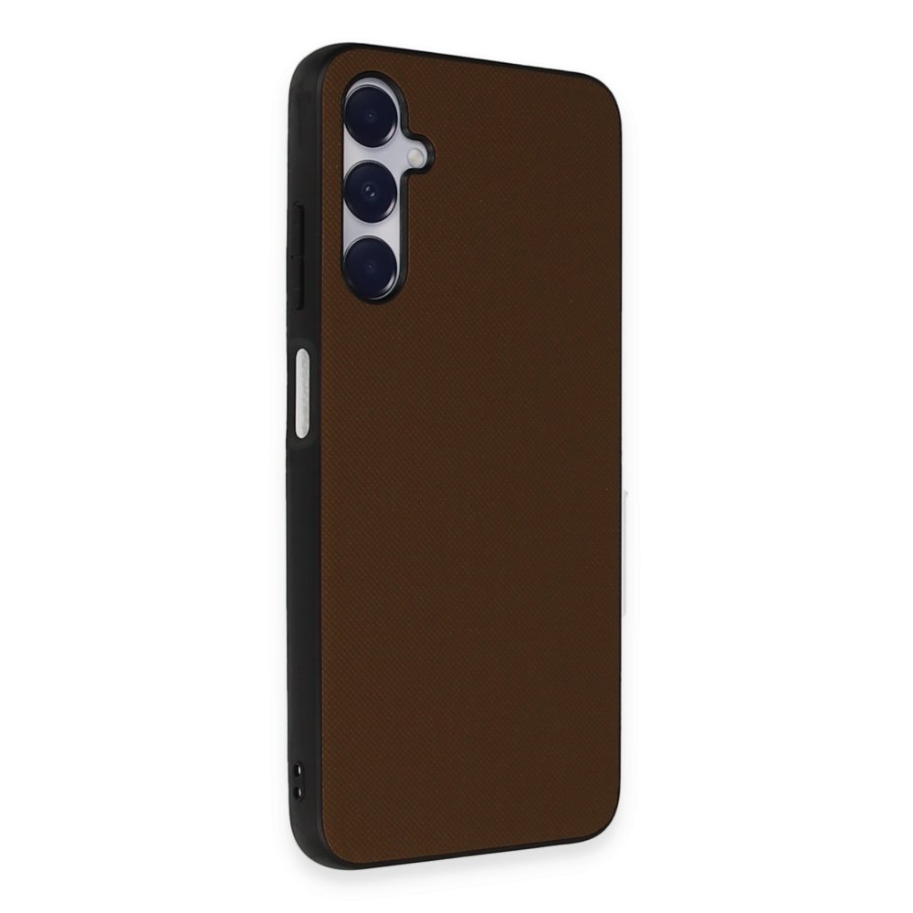 Newface Samsung Galaxy A35 5G Kılıf Taft Kapak - Kahverengi