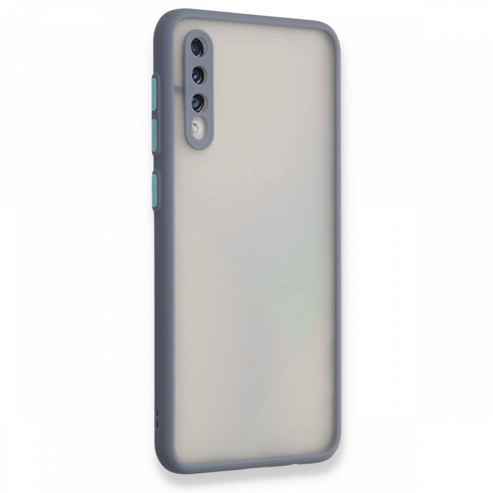 Newface Samsung Galaxy A50 Kılıf Montreal Silikon Kapak - Gri