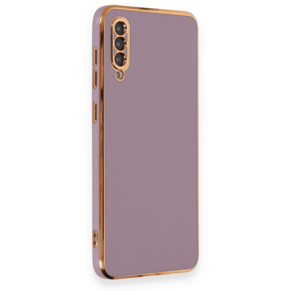 Newface Samsung Galaxy A50 Kılıf Volet Silikon - Mor