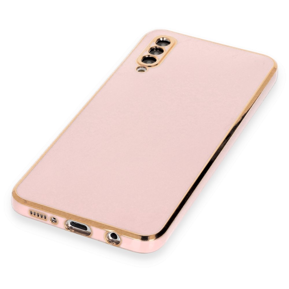 Newface Samsung Galaxy A50 Kılıf Volet Silikon - Pembe