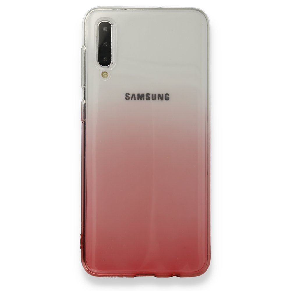 Newface Samsung Galaxy A30S Kılıf Lüx Çift Renkli Silikon - Pembe