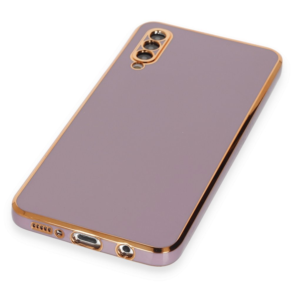 Newface Samsung Galaxy A50S Kılıf Volet Silikon - Mor