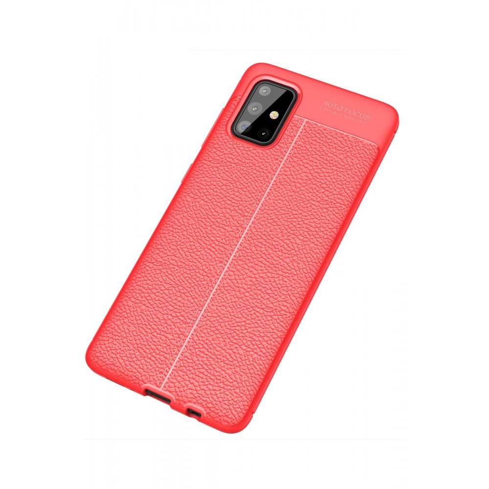 Newface Samsung Galaxy A51 Kılıf Auto Focus Kapak - Kırmızı