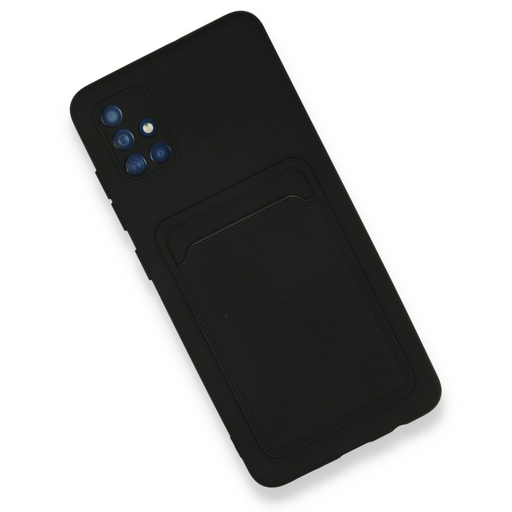 Newface Samsung Galaxy A51 Kılıf Kelvin Kartvizitli Silikon - Siyah