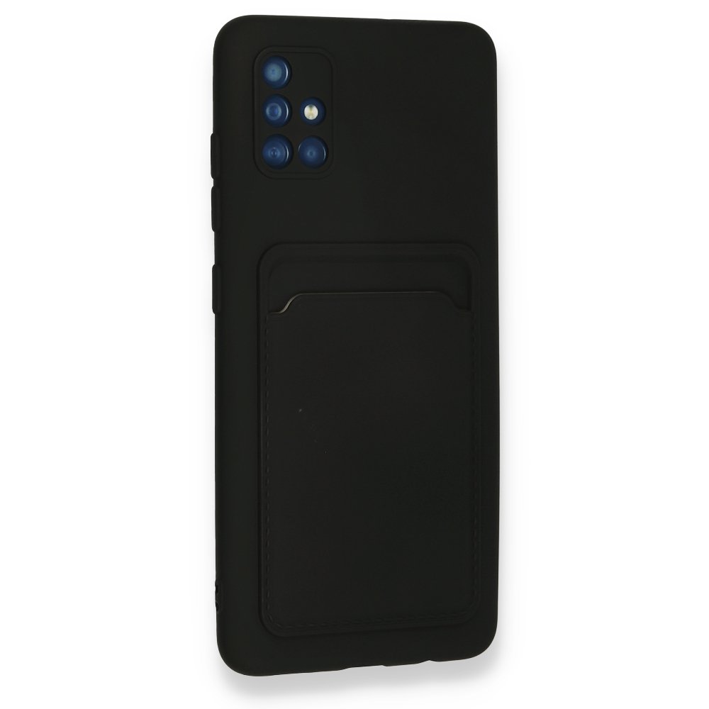 Newface Samsung Galaxy A51 Kılıf Kelvin Kartvizitli Silikon - Siyah