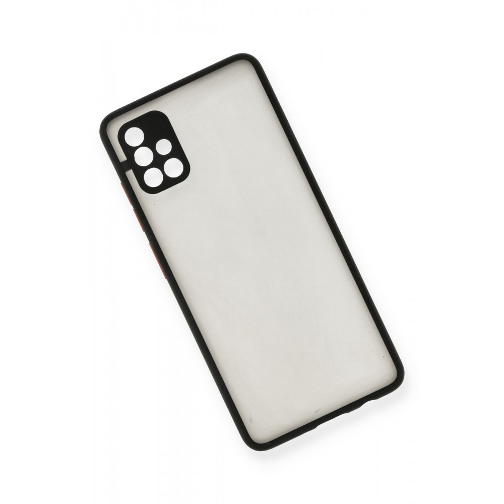 Newface Samsung Galaxy A51 Kılıf Montreal Silikon Kapak - Siyah