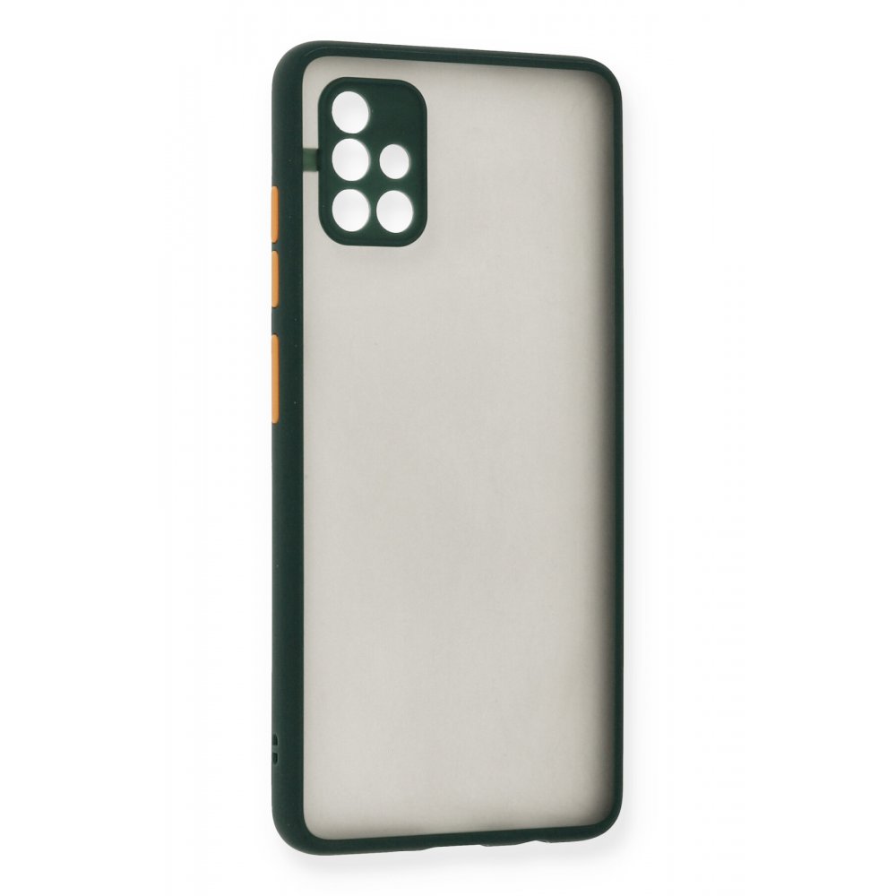 Newface Samsung Galaxy A51 Kılıf Montreal Silikon Kapak - Yeşil