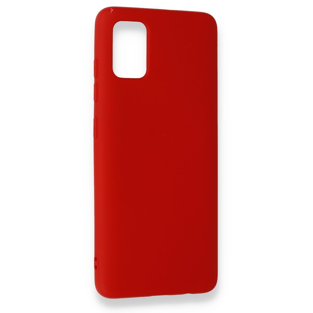 Newface Samsung Galaxy A51 Kılıf Nano içi Kadife  Silikon - Kırmızı