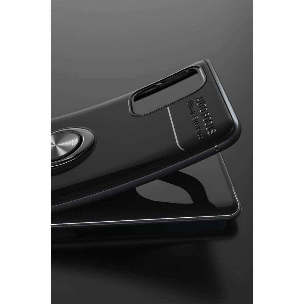 Newface Samsung Galaxy A51 Kılıf Range Yüzüklü Silikon - Kırmızı