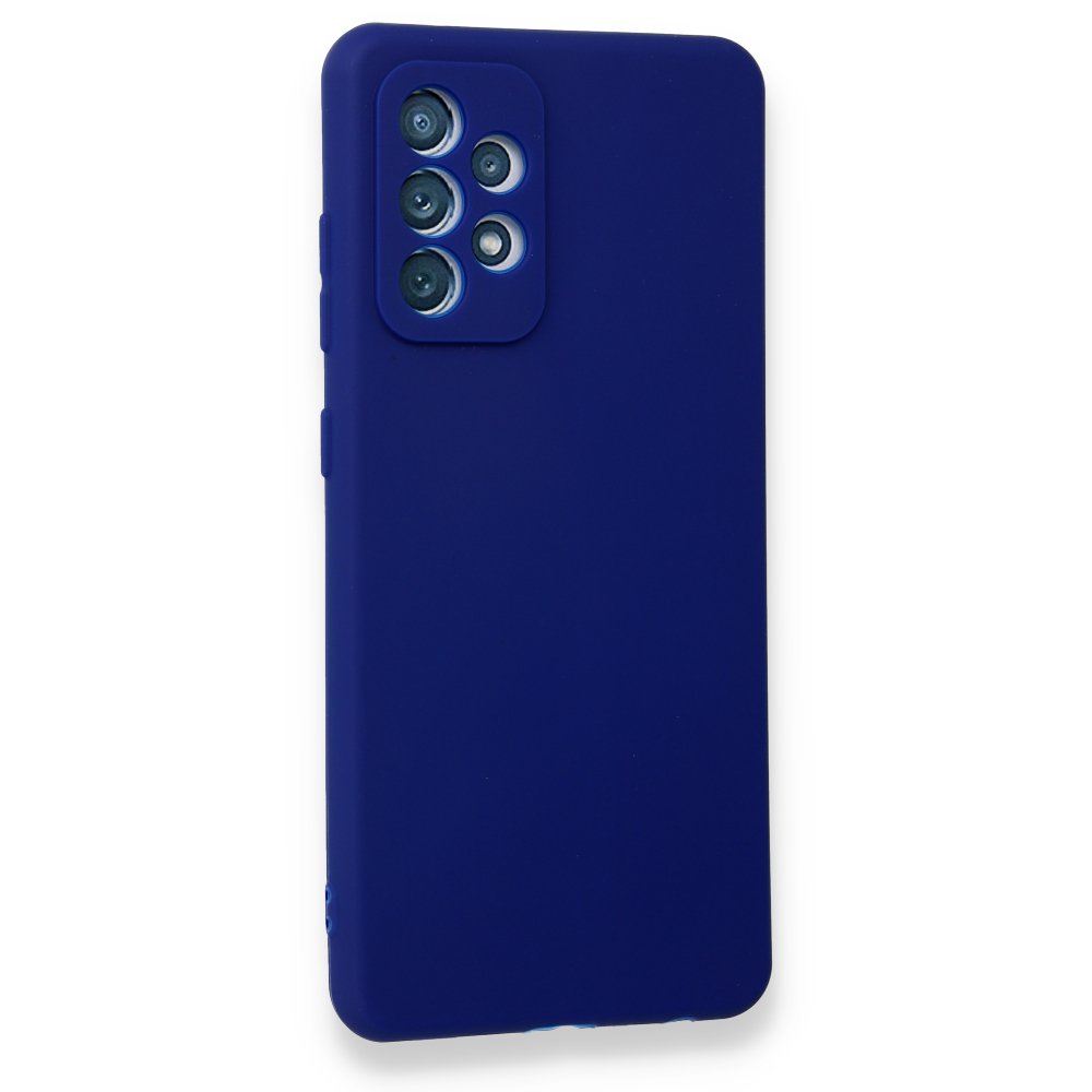 Newface Samsung Galaxy A52 Kılıf First Silikon - Mavi