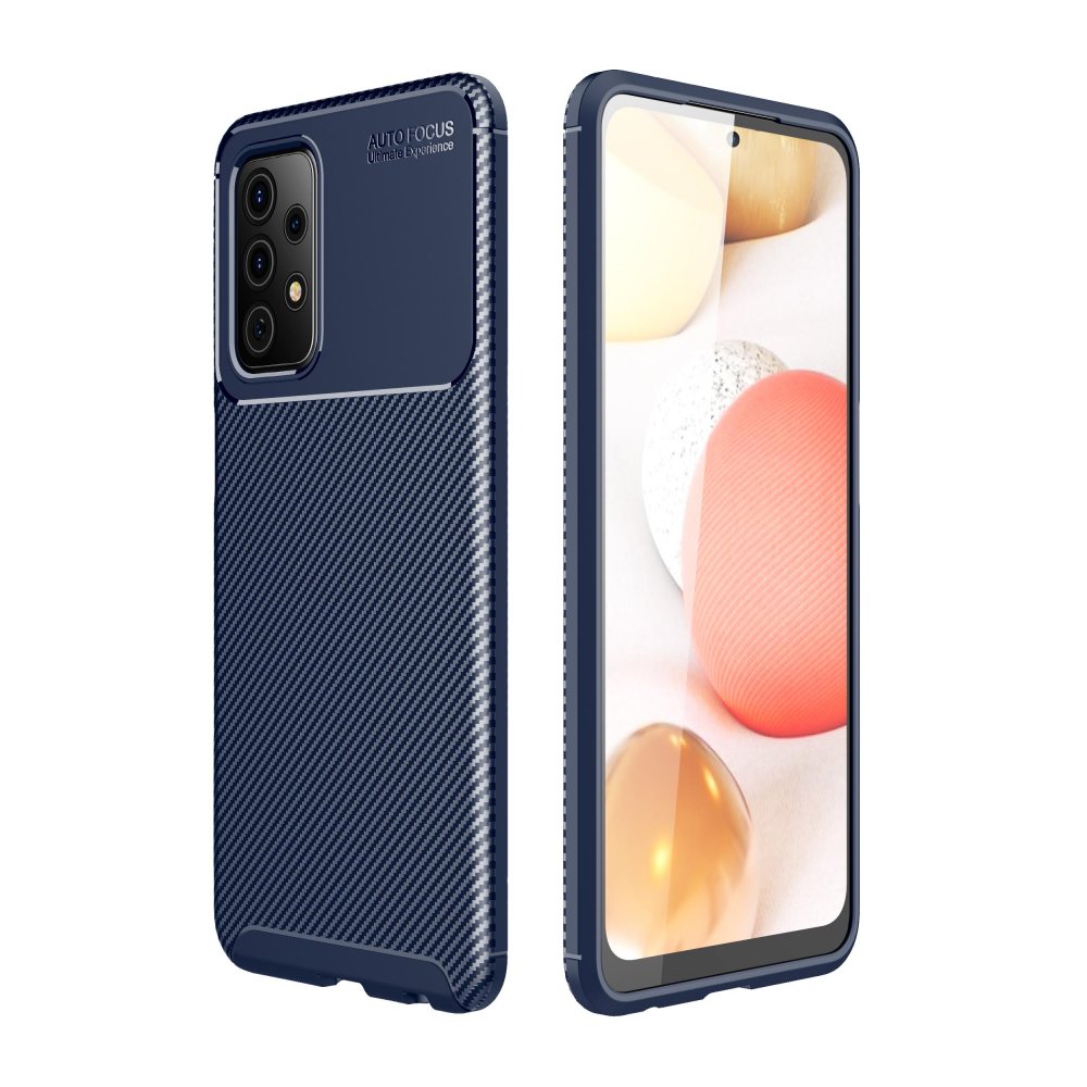 Newface Samsung Galaxy A52 Kılıf Auto Focus Karbon Kapak - Lacivert