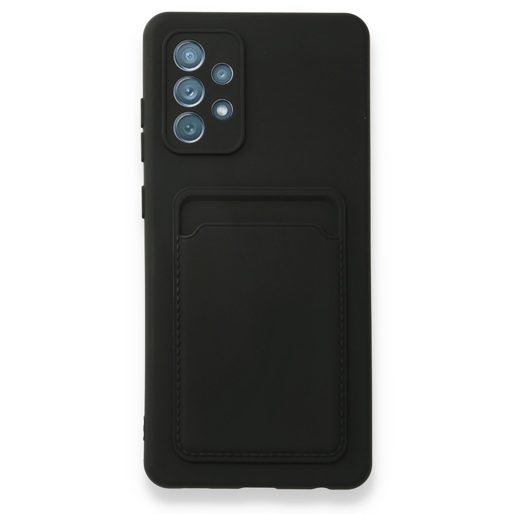 Newface Samsung Galaxy A52S Kılıf Kelvin Kartvizitli Silikon - Siyah