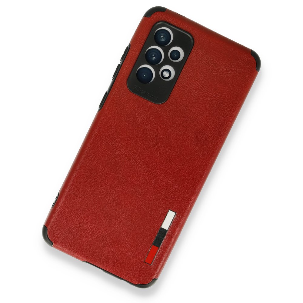 Newface Samsung Galaxy A52S Kılıf Loop Deri Silikon - Kırmızı