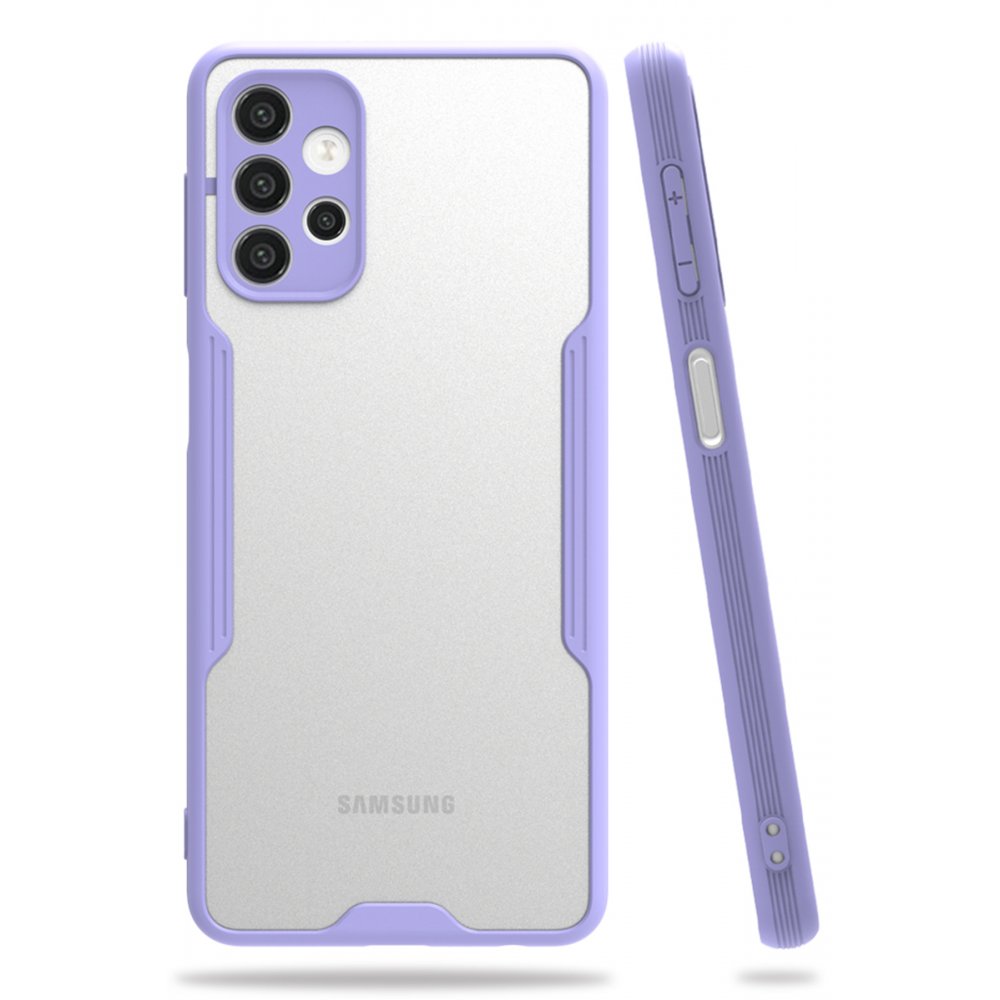 Newface Samsung Galaxy A52S Kılıf Platin Silikon - Lila