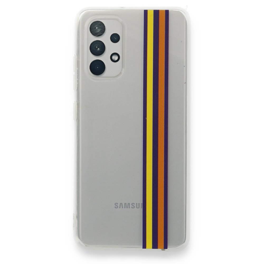 Newface Samsung Galaxy A52 Kılıf Prime Silikon - Sarı-Turuncu
