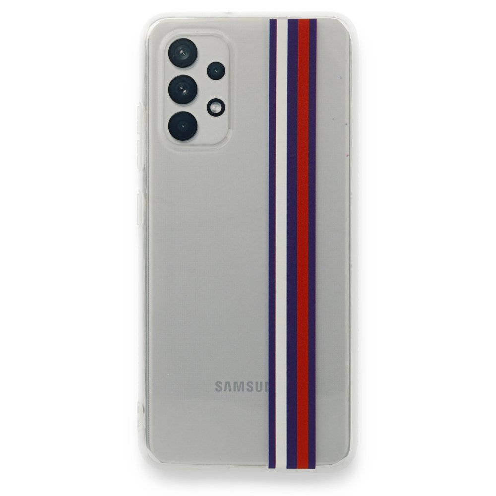 Newface Samsung Galaxy A52S Kılıf Prime Silikon - Beyaz-Kırmızı