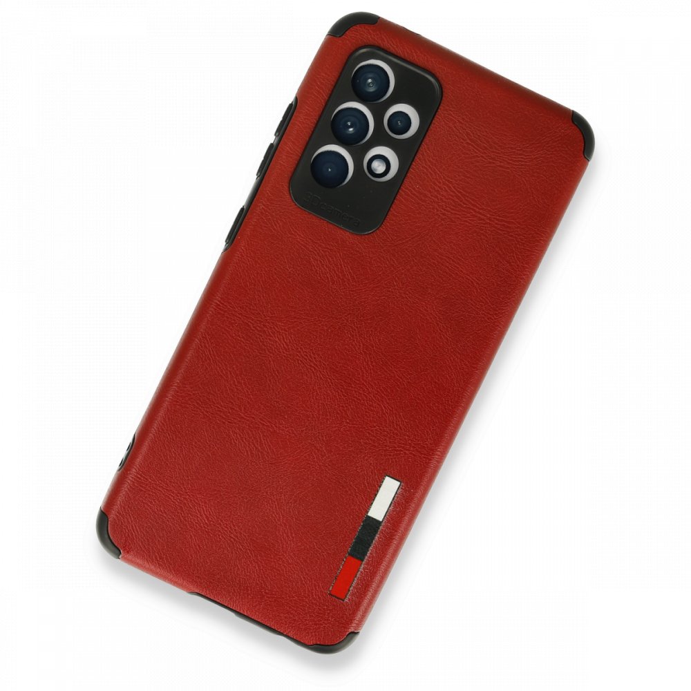 Newface Samsung Galaxy A53 5G Kılıf Loop Deri Silikon - Kırmızı