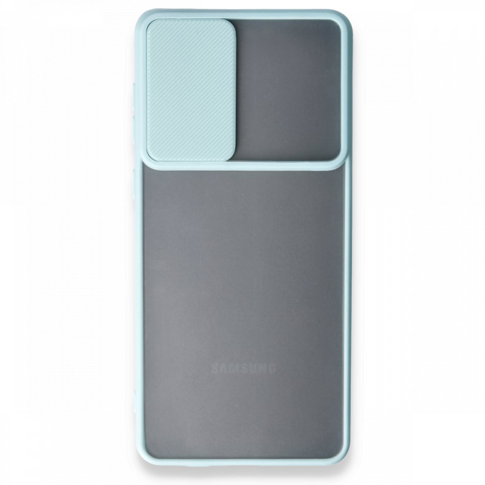 Newface Samsung Galaxy A53 5G Kılıf Palm Buzlu Kamera Sürgülü Silikon - Turkuaz