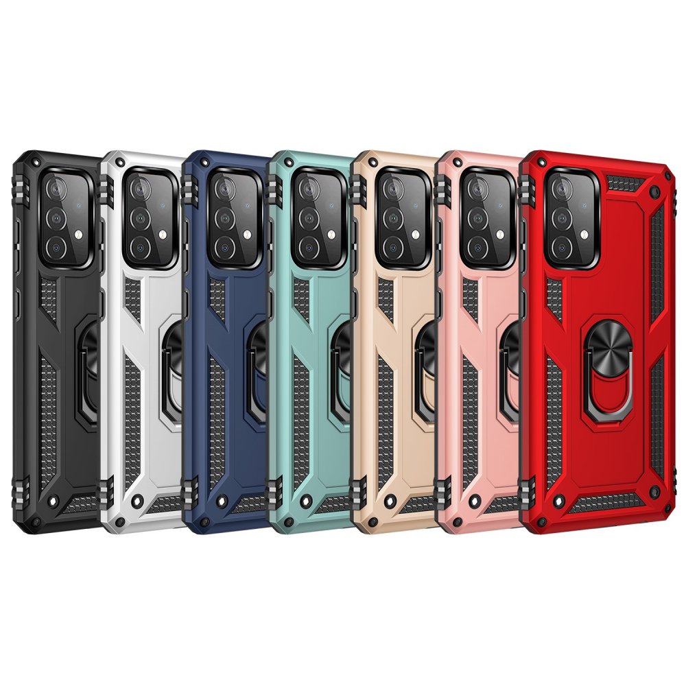 Newface Samsung Galaxy A53 5G Kılıf Sofya Yüzüklü Silikon Kapak - Rose