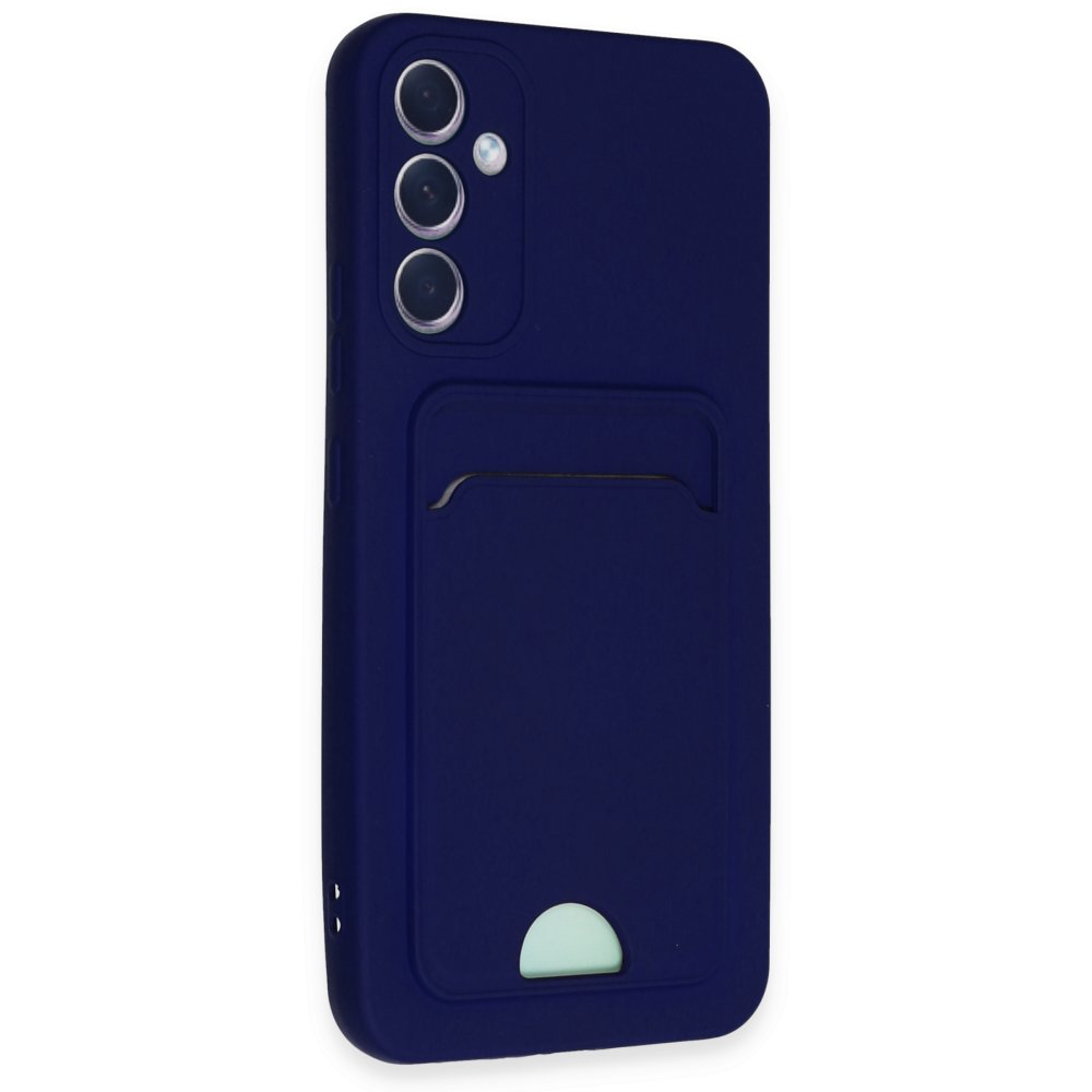 Newface Samsung Galaxy A54 5G Kılıf Kelvin Kartvizitli Silikon - Lacivert