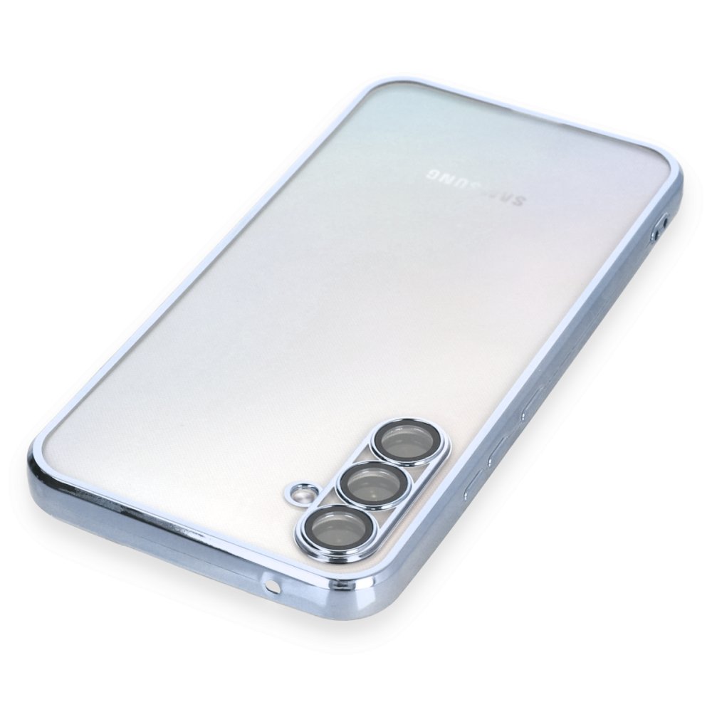 Newface Samsung Galaxy A54 5G Kılıf Razer Lensli Silikon - Açık Mavi