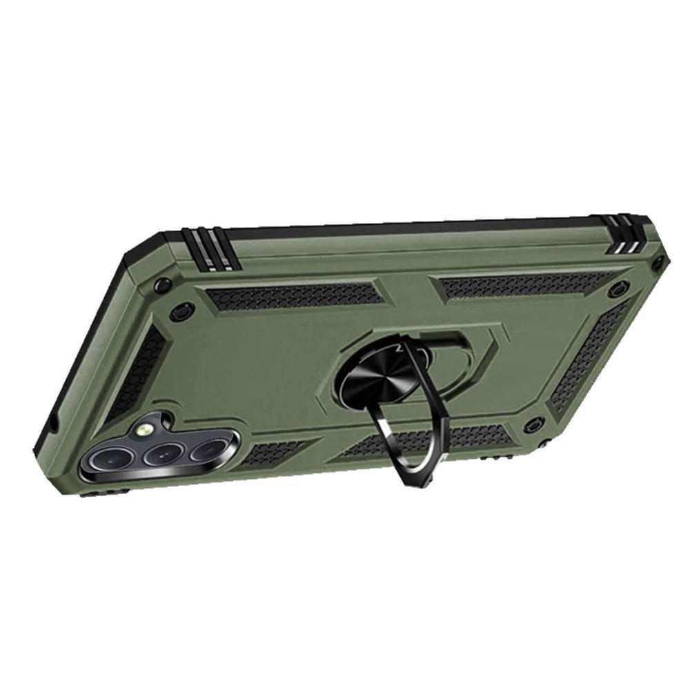 Newface Samsung Galaxy A54 5G Kılıf Sofya Yüzüklü Silikon Kapak - Yeşil